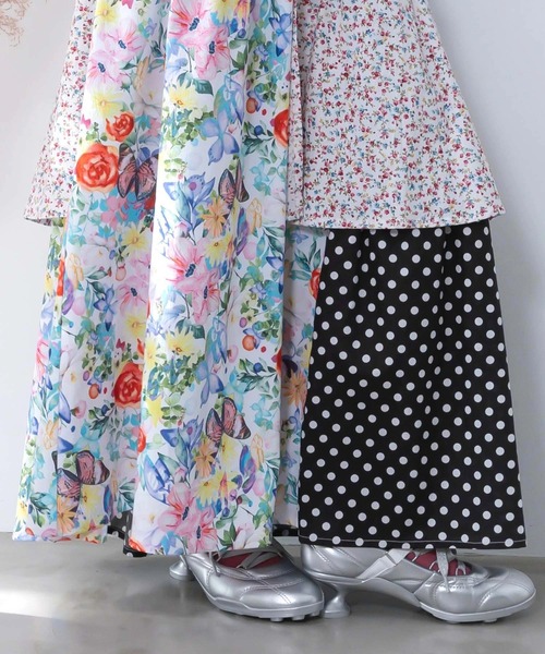 ScoLar（スカラー）の「ScoLar/スカラー　2WAY デニム × パッチワーク スカート（スカート・レディース・ブラック/ブルー・FREE）」の12枚目の写真