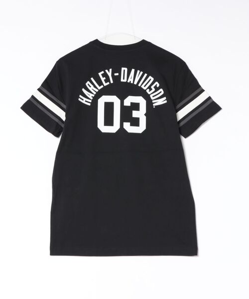 Harley-Davidson（ハーレーダビッドソン）の「H-D(R)エッセンシャル 袖ストライプ ’03 Tシャツ（Tシャツ/カットソー・メンズ・ブラック系その他・X-LARGE/LARGE/MEDIUM/SMALL）」の3枚目の写真