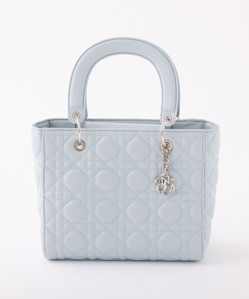チャーム付きキルティングミニトートバッグ（トートバッグ）｜one