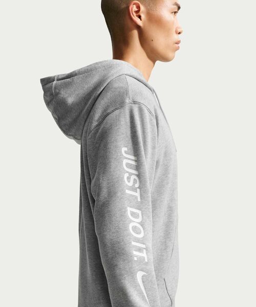 NIKE(ナイキ)の「ナイキ スポーツウェア クラブ メンズ フレンチ テリー フルジップ パーカー / Nike Sportswear Club Men's French Terry Full-Zip Hoodie IF0726-063 Dark Grey Heather(パーカー・メンズ・グレー系その他・L/XL/2XL/M/S)」の2枚目の写真