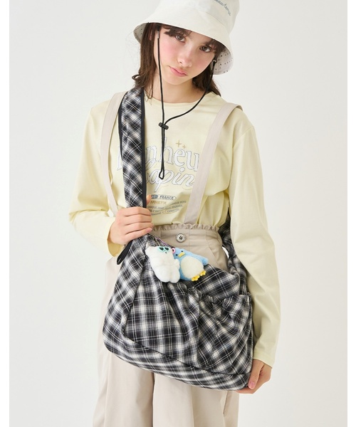pom ponette junior（ポンポネットジュニア）の「ギャザーショルダー（ショルダーバッグ・キッズ・ブラック/カラフル・F）」の18枚目の写真