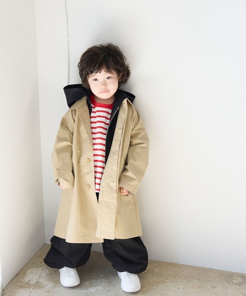 LOWRYS FARM（ローリーズファーム）の「ステンカラーコート　638402（ステンカラーコート・キッズ・ベージュ・150cm/140cm/130cm/120cm/110cm）」の5枚目の写真