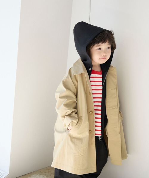 LOWRYS FARM（ローリーズファーム）の「ステンカラーコート　638402（ステンカラーコート・キッズ・ベージュ・150cm/140cm/130cm/120cm/110cm）」の6枚目の写真