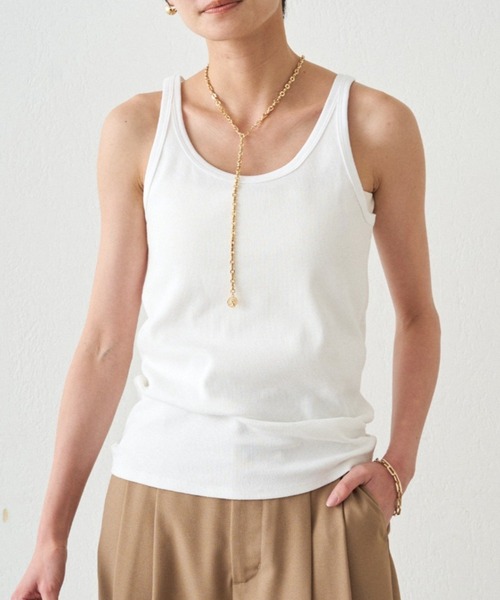 LOUNGEDRESS(ラウンジドレス)の「タンクトップ(タンクトップ・レディース・ブラック/オフホワイト・FREE)」の2枚目の写真