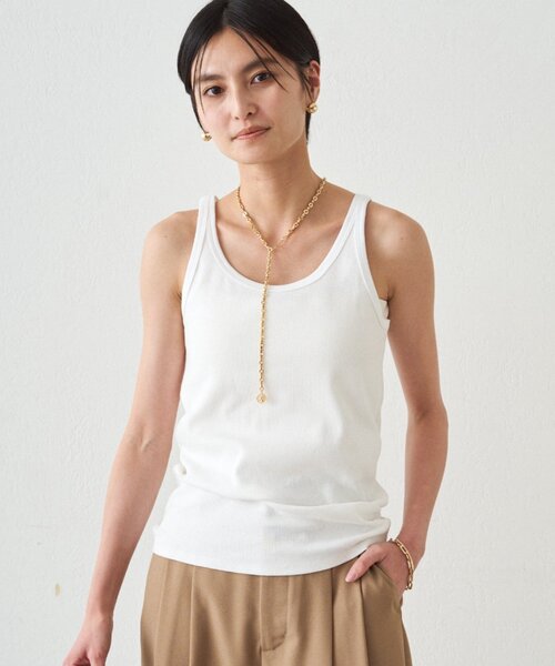 LOUNGEDRESS(ラウンジドレス)の「タンクトップ(タンクトップ・レディース・ブラック/オフホワイト・FREE)」の5枚目の写真