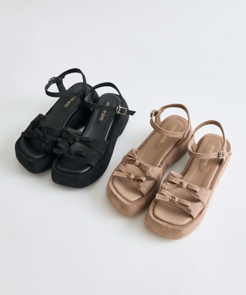 OLIVE des OLIVE（オリーブデオリーブ）の「カバー付き リボンサンダル（サンダル・レディース・モカ/ブラック・SMALL/MEDIUM/LARGE）」の14枚目の写真