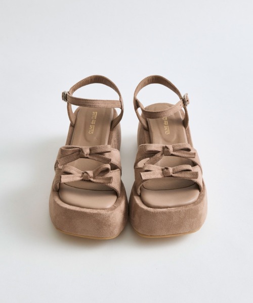 OLIVE des OLIVE（オリーブデオリーブ）の「カバー付き リボンサンダル（サンダル・レディース・モカ/ブラック・SMALL/MEDIUM/LARGE）」の15枚目の写真