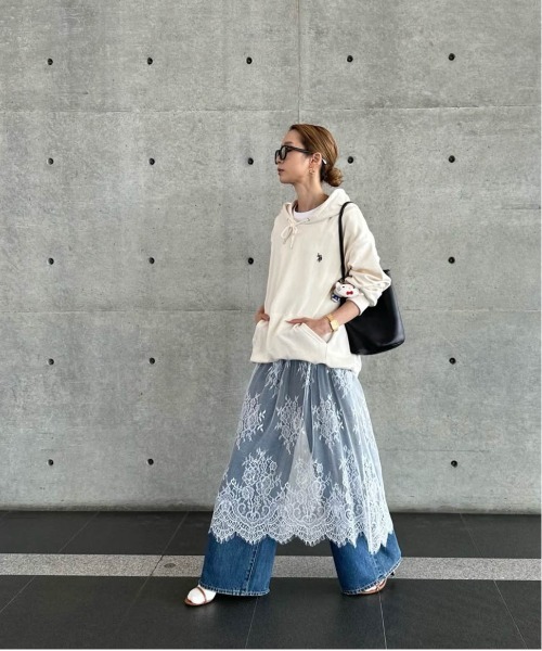 La-gemme（ラジェム）の「U.S. POLO ASSN. ワンポイント刺繍ロゴフーディ（パーカー・レディース・杢グレー/ブラック/ベージュ/ネイビー/チャコール/ホワイト・フリー）」の7枚目の写真