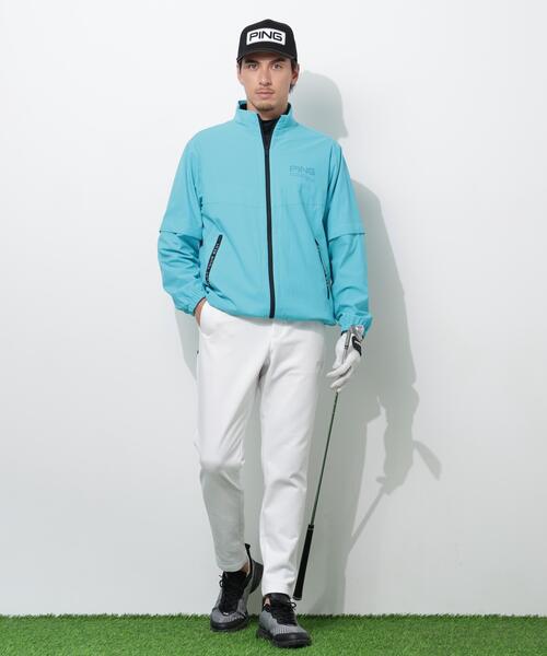 PING(ピン)の「【PING APPAREL】パネルジャカード長袖ハイネックシャツ <PERFORMANCE> (MEANS)(Tシャツ/カットソー・メンズ・ブラック/ブルー系その他/ホワイト・LL1/L/LL/M/S)」の9枚目の写真