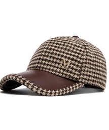 a lot of love（ア ロット オブ ラブ）の「千鳥チェック×エコレザーキャップ（キャップ）」