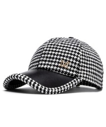 a lot of love（ア ロット オブ ラブ）の「千鳥チェック×エコレザーキャップ（キャップ）」