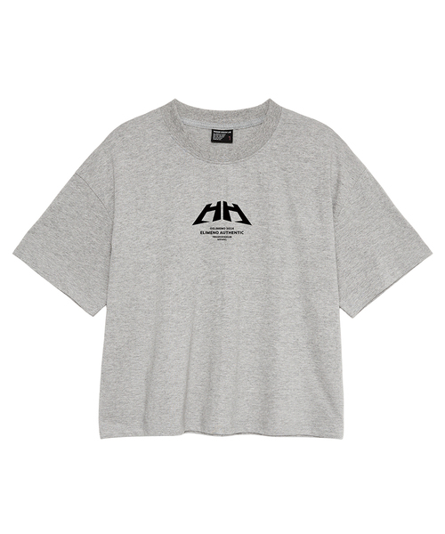 ELIMENO（エリメノ）の「EL HH メンズ クロップ半袖Tシャツ 3カラー（Tシャツ/カットソー・メンズ・ブラック/グレー/ホワイト・1/2/3）」の3枚目の写真