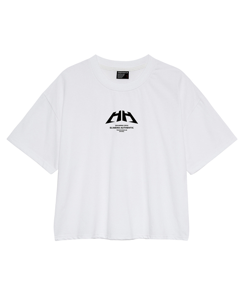 ELIMENO（エリメノ）の「EL HH メンズ クロップ半袖Tシャツ 3カラー（Tシャツ/カットソー・メンズ・ブラック/グレー/ホワイト・1/2/3）」の2枚目の写真