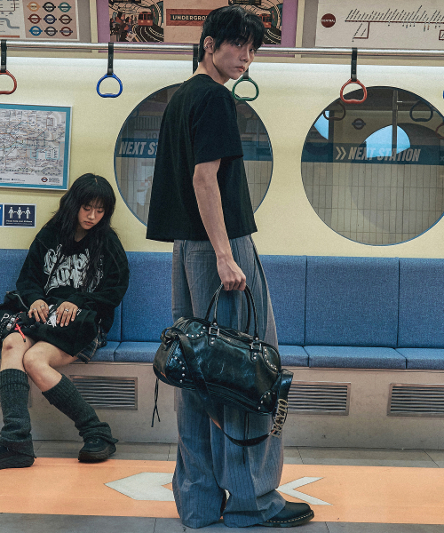 ELIMENO（エリメノ）の「EL HH メンズ クロップ半袖Tシャツ 3カラー（Tシャツ/カットソー・メンズ・ブラック/グレー/ホワイト・1/2/3）」の4枚目の写真