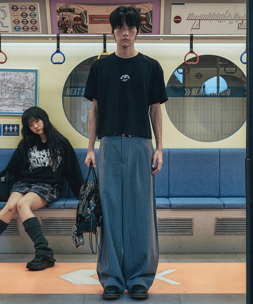 ELIMENO（エリメノ）の「EL HH メンズ クロップ半袖Tシャツ 3カラー（Tシャツ/カットソー・メンズ・ブラック/グレー/ホワイト・1/2/3）」の5枚目の写真