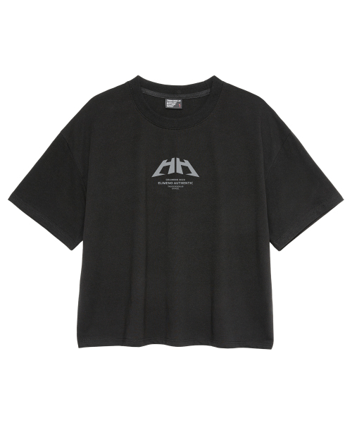 ELIMENO（エリメノ）の「EL HH メンズ クロップ半袖Tシャツ 3カラー（Tシャツ/カットソー・メンズ・ブラック/グレー/ホワイト・1/2/3）」の6枚目の写真