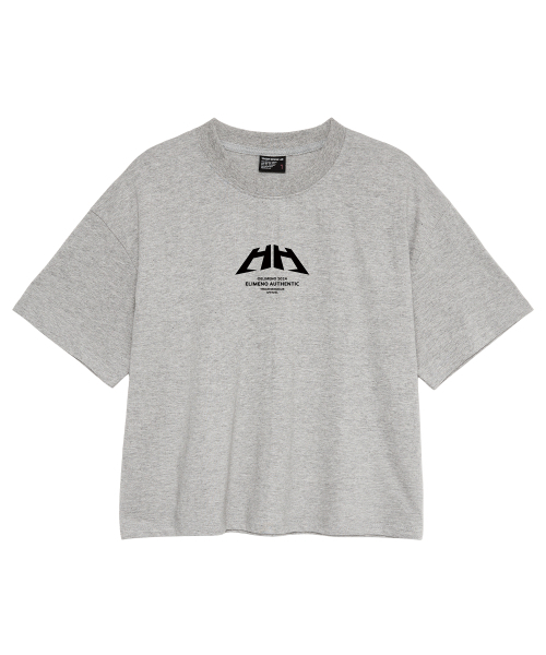 ELIMENO（エリメノ）の「EL HH メンズ クロップ半袖Tシャツ 3カラー（Tシャツ/カットソー・メンズ・ブラック/グレー/ホワイト・1/2/3）」の7枚目の写真