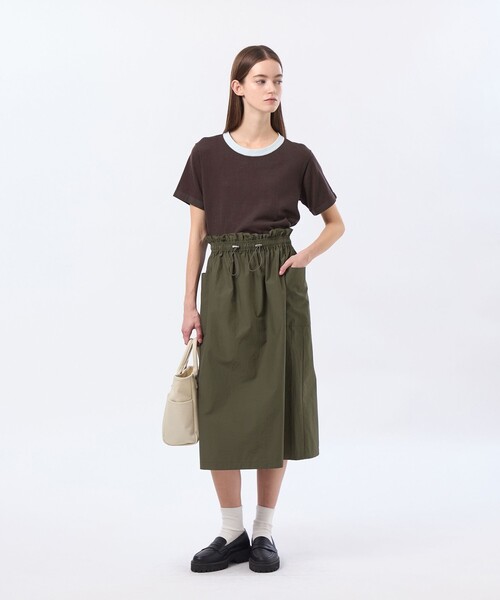 MACKINTOSH PHILOSOPHY(マッキントッシュ フィロソフィー)の「バイカラーファインコットンニット(Tシャツ/カットソー・レディース・ベージュ/オフホワイト/ブラウン系その他4/ダークネイビー・38)」の8枚目の写真