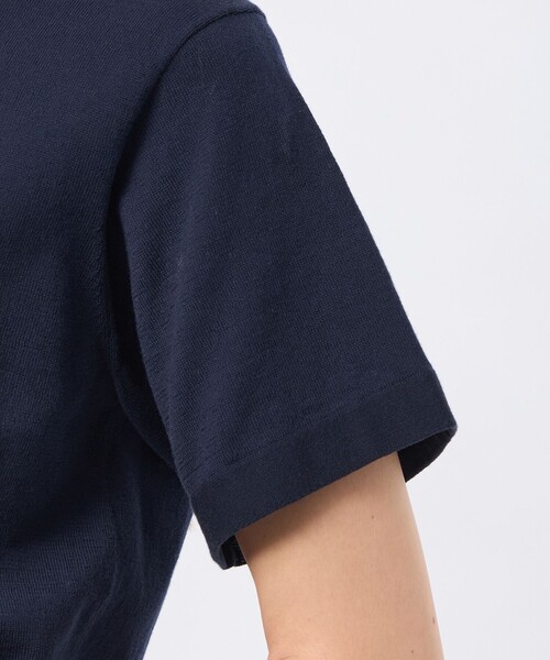 MACKINTOSH PHILOSOPHY(マッキントッシュ フィロソフィー)の「バイカラーファインコットンニット(Tシャツ/カットソー・レディース・ベージュ/オフホワイト/ブラウン系その他4/ダークネイビー・38)」の12枚目の写真
