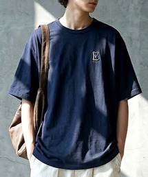 antiqua（アンティカ）の「綿100% 接触冷感 アニマルモチーフ 刺繍 Tシャツ（Tシャツ/カットソー）」