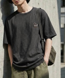 antiqua（アンティカ）の「綿100% 接触冷感 アニマルモチーフ 刺繍 Tシャツ（Tシャツ/カットソー）」