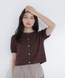 NATURAL BEAUTY BASIC（ナチュラルビューティーベーシック）の「【Oggi5月号掲載】◇シルクブレンドカーディガン半袖（カーディガン/ボレロ）」