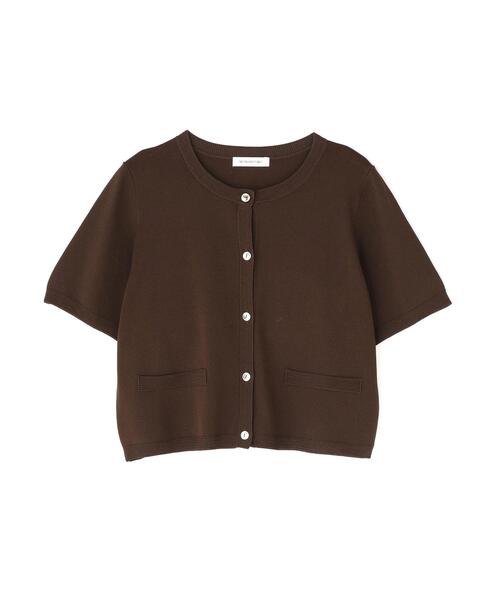 NATURAL BEAUTY BASIC（ナチュラルビューティーベーシック）の「【Oggi5月号掲載】◇シルクブレンドカーディガン半袖（カーディガン/ボレロ・レディース・ネイビー/オレンジ/オフホワイト/ダークブラウン/ピンク・FREE）」の15枚目の写真