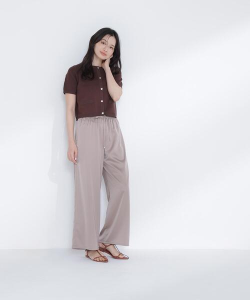 NATURAL BEAUTY BASIC（ナチュラルビューティーベーシック）の「【Oggi5月号掲載】◇シルクブレンドカーディガン半袖（カーディガン/ボレロ・レディース・ネイビー/オレンジ/オフホワイト/ダークブラウン/ピンク・FREE）」の16枚目の写真