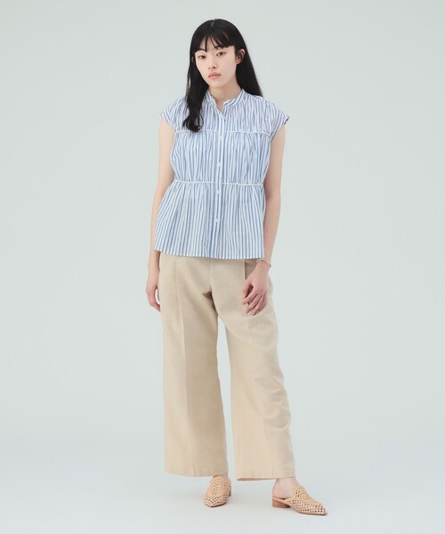 BEAMS HEART（ビームスハート）の「【7/31値下げ】シャーリング ギャザー ブラウス（シャツ/ブラウス・レディース・ブルー/ブラック/その他・FREE）」の5枚目の写真