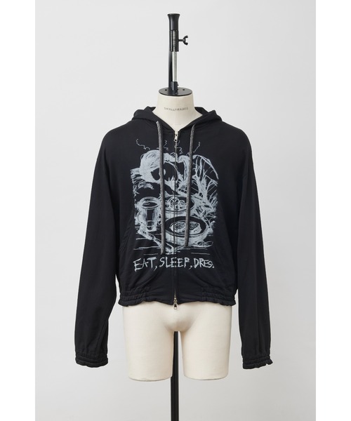 SHINYAKOZUKA（シンヤコヅカ）の「ORDINARY HOME OLD STYLE ZIP HOODIE WITH PRINTING(ISSUE#8)（パーカー・メンズ・ブラック/チャコール・LARGE/MEDIUM/SMALL）」の3枚目の写真