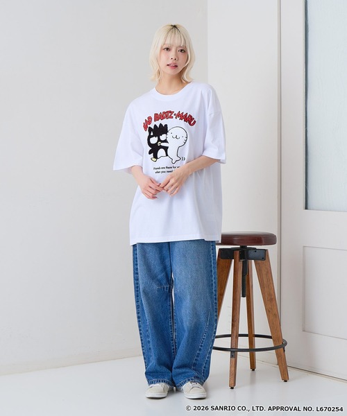 sanrio（サンリオ）の「【SANRIO CHARACTERS/サンリオキャラクターズ】【限定オリジナル】サンリオキャラクターズ 刺繍Tシャツ キャラ・色別注  ビッグシルエット  男女兼用（Tシャツ/カットソー・メンズ・ベージュ系その他4/ホワイト系その他/ブルー系その他/ベージュ系その他2/ブラック系その他2/ホワイト系その他4/ホワイト系その他3/ブルー系その他3・LARGE/MEDIUM/X-LARGE/SMALL）」の13枚目の写真