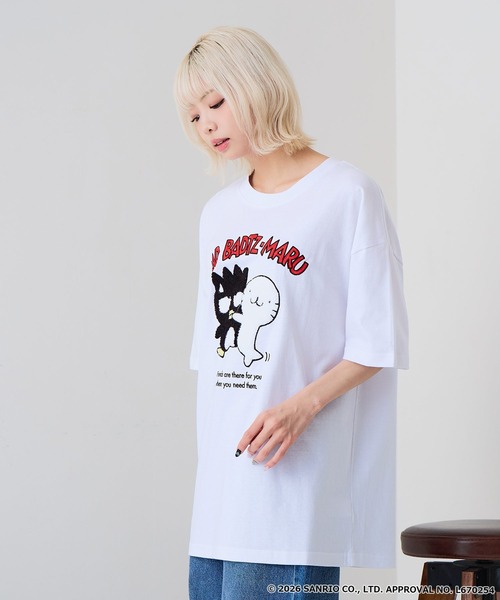 sanrio（サンリオ）の「【SANRIO CHARACTERS/サンリオキャラクターズ】【限定オリジナル】サンリオキャラクターズ 刺繍Tシャツ キャラ・色別注  ビッグシルエット  男女兼用（Tシャツ/カットソー・メンズ・ベージュ系その他4/ホワイト系その他/ブルー系その他/ベージュ系その他2/ブラック系その他2/ホワイト系その他4/ホワイト系その他3/ブルー系その他3・LARGE/MEDIUM/X-LARGE/SMALL）」の21枚目の写真