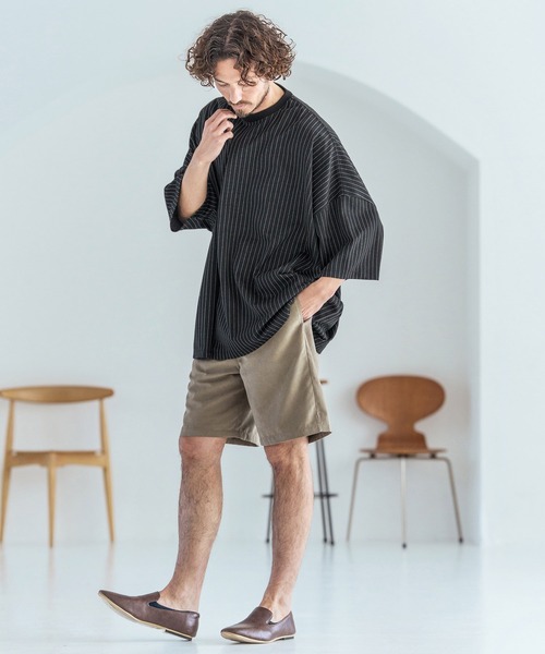 Magine（マージン）の「mt10396-Pinstripe Pattern Fabric T-Shirt Tシャツ(MGN-261-052)（Tシャツ/カットソー・メンズ・チャコール/ブラック・44/46/48）」の10枚目の写真