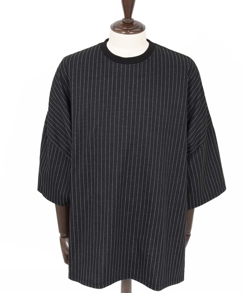 Magine（マージン）の「mt10396-Pinstripe Pattern Fabric T-Shirt Tシャツ(MGN-261-052)（Tシャツ/カットソー・メンズ・チャコール/ブラック・44/46/48）」の13枚目の写真