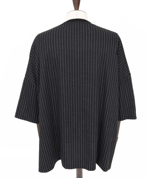 Magine（マージン）の「mt10396-Pinstripe Pattern Fabric T-Shirt Tシャツ(MGN-261-052)（Tシャツ/カットソー・メンズ・チャコール/ブラック・44/46/48）」の14枚目の写真