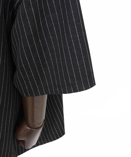 Magine（マージン）の「mt10396-Pinstripe Pattern Fabric T-Shirt Tシャツ(MGN-261-052)（Tシャツ/カットソー・メンズ・チャコール/ブラック・44/46/48）」の17枚目の写真