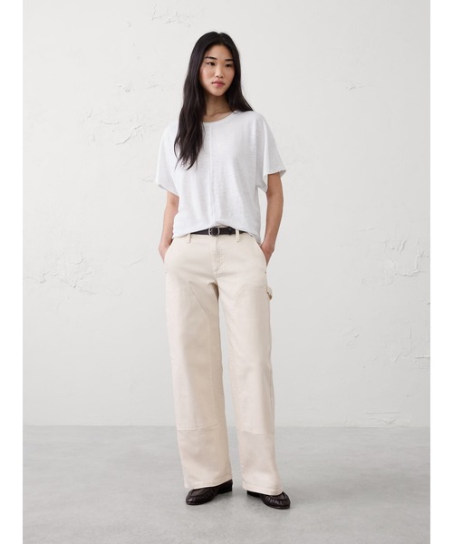 BANANA REPUBLIC FACTORY STORE(バナナリパブリック ファクトリーストア)の「BANANA REPUBLIC FACTORY STORE リネンブレンド ドルマンスリーブ Tシャツ(Tシャツ/カットソー・レディース・ホワイト/ブラック/グリーン・L/XS/M/S)」の4枚目の写真