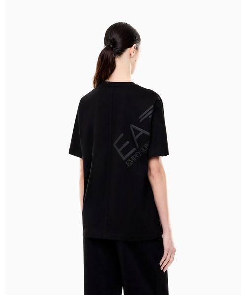 EMPORIO ARMANI EA7(エンポリオアルマーニイーエーセブン)の「<オンライン限定>【エンポリオ アルマーニ EA7】Logo Series オーバーサイズTシャツ コットンジャージー ロゴ(Tシャツ/カットソー・レディース・ブラック/ホワイト・X-SMALL/SMALL/MEDIUM)」の7枚目の写真