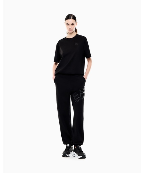 EMPORIO ARMANI EA7(エンポリオアルマーニイーエーセブン)の「<オンライン限定>【エンポリオ アルマーニ EA7】Logo Series オーバーサイズTシャツ コットンジャージー ロゴ(Tシャツ/カットソー・レディース・ブラック/ホワイト・X-SMALL/SMALL/MEDIUM)」の9枚目の写真