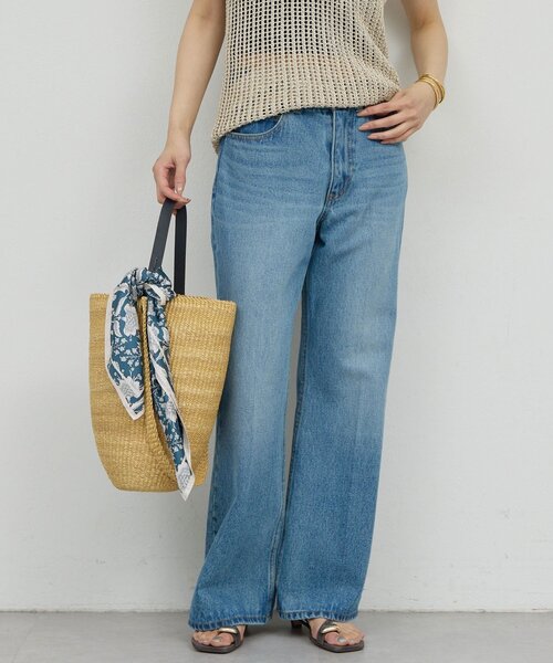 GALLARDAGALANTE（ガリャルダガランテ）の「更紗プリントシルクスカーフ（マフラー・レディース・ブルー/ブラック・FREE）」の9枚目の写真