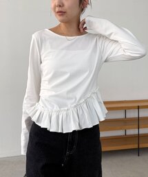 CAPRICIEUX LE'MAGE | アシメフリルロンT(Tシャツ/カットソー)