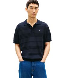 TOMMY HILFIGER | コットンブレンドショートスリーブポロニット(ニット/セーター)