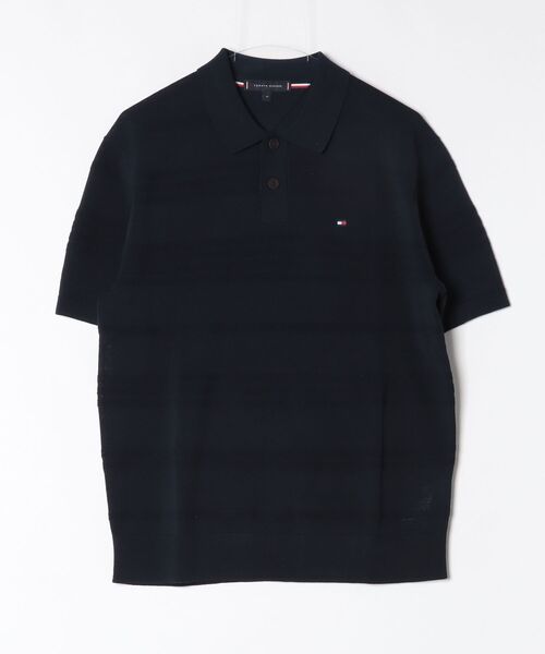 TOMMY HILFIGER（トミーヒルフィガー）の「コットンブレンドショートスリーブポロニット（ニット/セーター・メンズ・マルチ/ホワイト・X-LARGE/SMALL/MEDIUM/LARGE）」の2枚目の写真