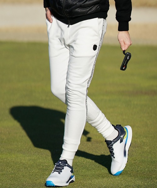 DIVINER GOLF（ディバイナー ゴルフ）の「【DIVINER GOLF】裏毛テープ使いジョガーパンツ メンズ スウェットパンツ サイドライン 春服（スウェットパンツ・メンズ・ホワイト/ブラック/杢グレー・M/L/XL/XXL）」の18枚目の写真