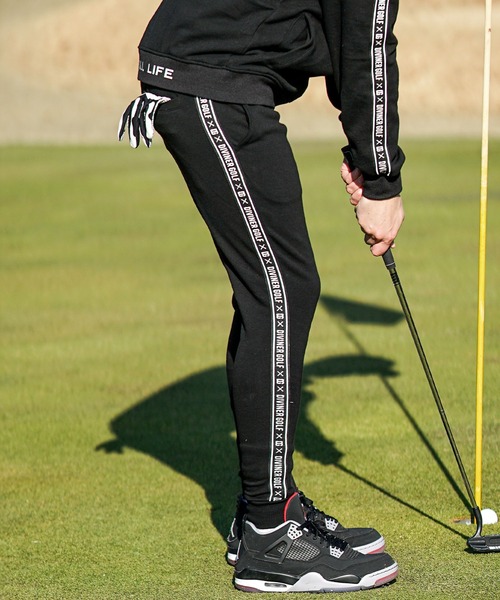 DIVINER GOLF（ディバイナー ゴルフ）の「【DIVINER GOLF】裏毛テープ使いジョガーパンツ メンズ スウェットパンツ サイドライン 春服（スウェットパンツ・メンズ・ホワイト/ブラック/杢グレー・M/L/XL/XXL）」の9枚目の写真