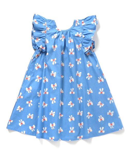 apres les cours(アプレレクール)の「【リンク/WEB限定】FUNNY総柄ワンピース(ワンピース・キッズ・サックスブルー/その他3/キナリ/ストライプ・80/90/100/110/120/130)」の3枚目の写真