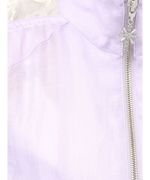 GYDA（ジェイダ）の「sacred edge cross shinyショートブルゾン（ブルゾン・レディース・パープル/ブラック/アイボリー・FREE）」の18枚目の写真