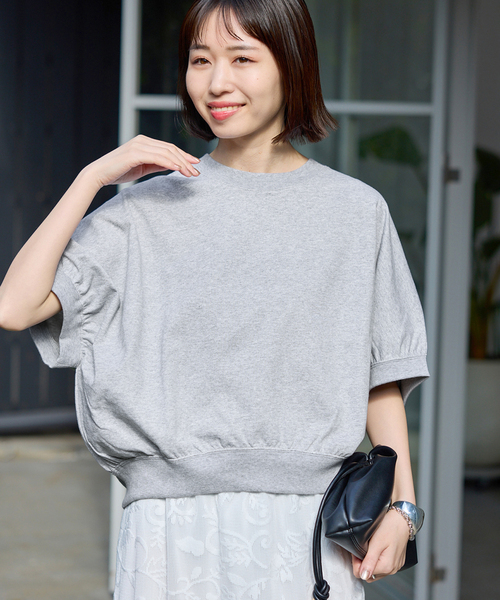 SLOBE IENA(スローブイエナ)の「ドルマンプルオーバー(Tシャツ/カットソー・レディース・ベージュ/ネイビー/グレー・FREE)」の5枚目の写真