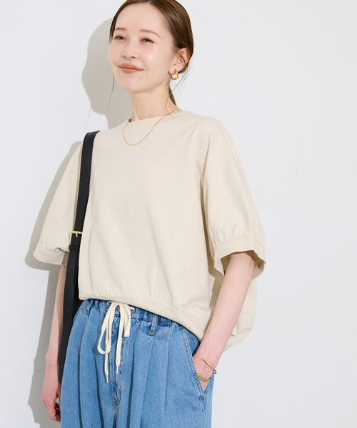 SLOBE IENA(スローブイエナ)の「ドルマンプルオーバー(Tシャツ/カットソー・レディース・ベージュ/ネイビー/グレー・FREE)」の18枚目の写真