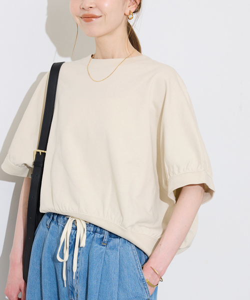 SLOBE IENA(スローブイエナ)の「ドルマンプルオーバー(Tシャツ/カットソー・レディース・ベージュ/ネイビー/グレー・FREE)」の19枚目の写真